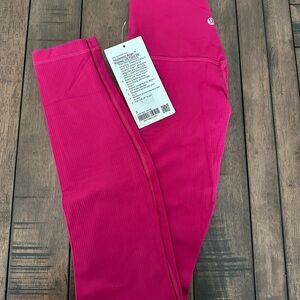 Lululemon Athletica Pink Leggings Vibrant Stretchy Full-Length